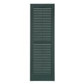 Mr Mxyzptlk Perfect Shutters IL501535331 Premier Louver Exterior Decorative Shutter; Heritage Green - 15 x 35 in. IL501535331